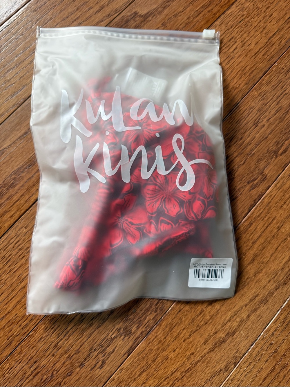Kulani Kinis Soft Tie Ruched Thong Bikini Bottom - Picture 10 of 11
